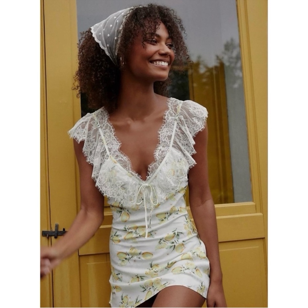For Love & Lemons x FP Audrey Mini Slip Dress